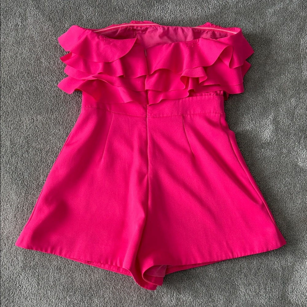 DO+BE Fuchsia Ruffle Romper - Picture 3 of 5